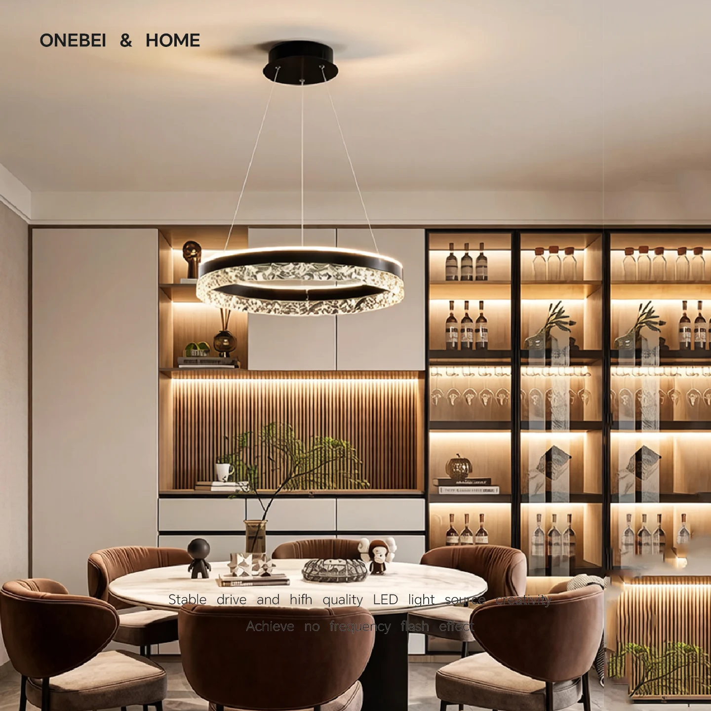 Candelabro LED moderno para sala de estar, comedor, dormitorio, anillo de estudio, lámpara colgante de techo, lámpara de iluminación decorativa para habitación