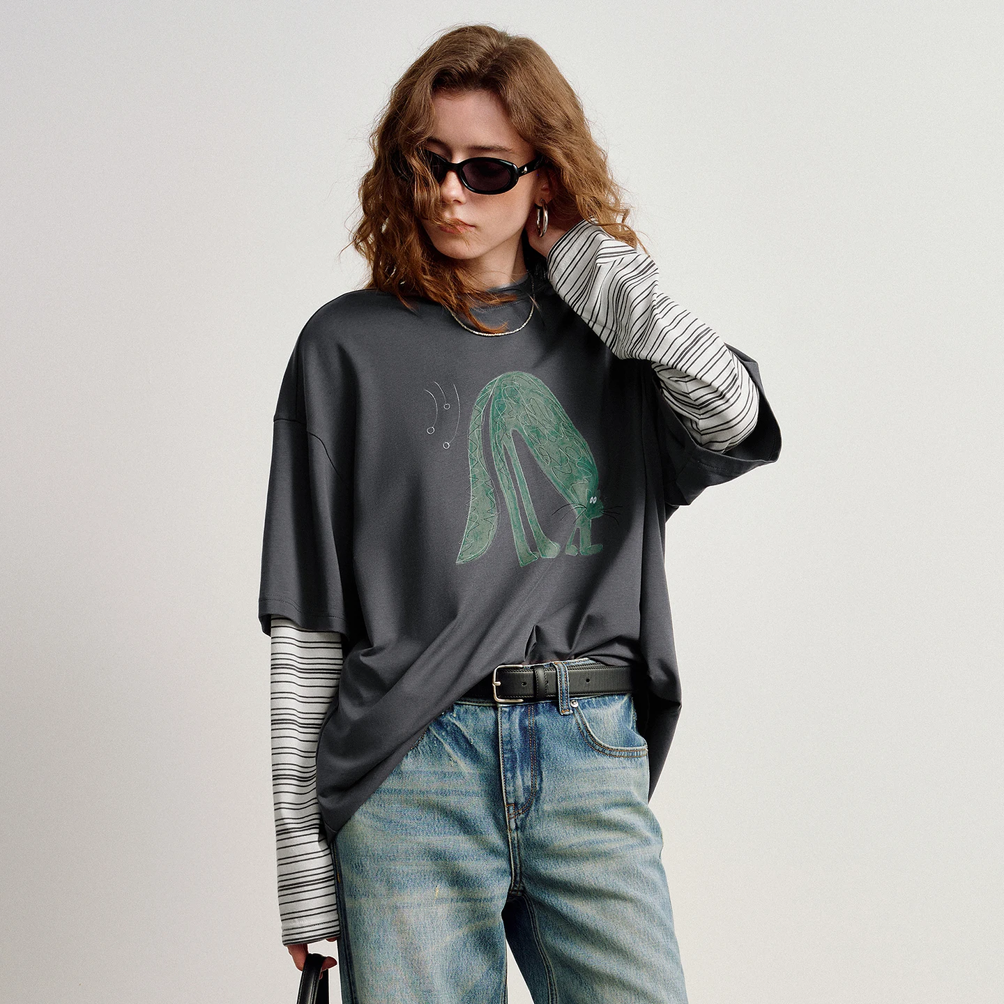 TOYOUTH-camisetas informales a rayas de dos piezas para mujer, Tops informales falsos de Lyocell, primavera 2026
