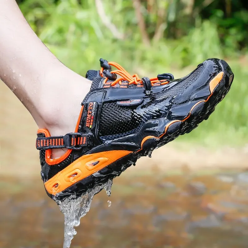 HUMTTO-calzado de senderismo de verano para hombre, calzado deportivo transpirable, de secado rápido, para playa, descalzo