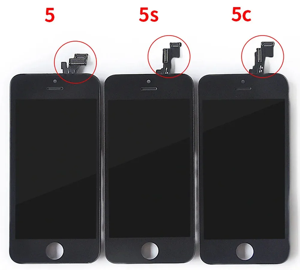 Pantalla LCD para iPhone 4 4S 5 5S 6 6S 7 8 Plus 7P 8P, Repuesto de Pantalla LCD en Blanco y Negro con Digitalizador y Herramientas de Reparación