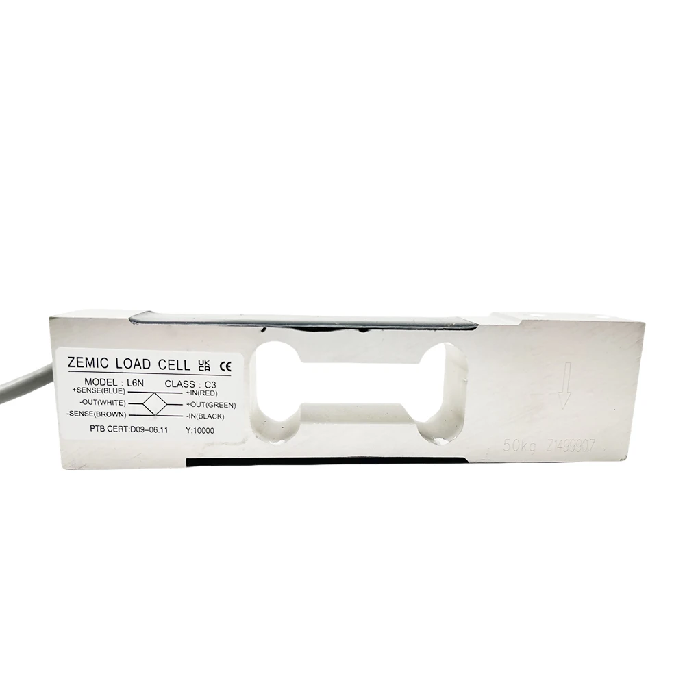 Sensor de Celda de Carga Zemic L6N, Capacidad de 3 kg a 100 kg, Clase C3, Impermeable, para Aplicaciones de Pesaje, Ideal para Básculas Industriales