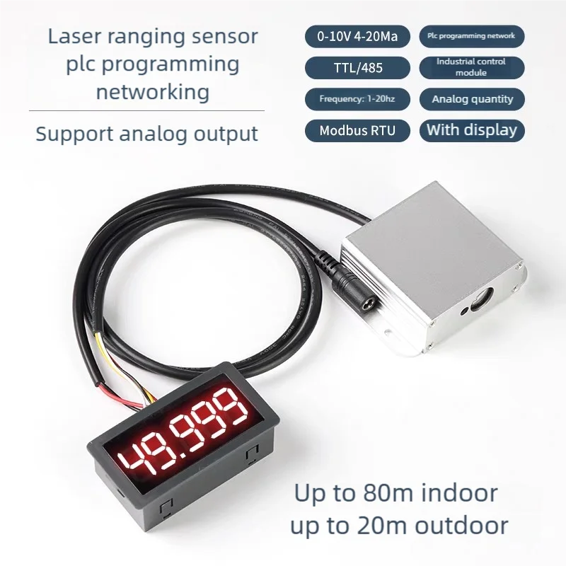 Módulo industrial de sensor de alcance láser TTL/485/RTU de alta precisión 4-20ma 0-10V Cantidad analógica