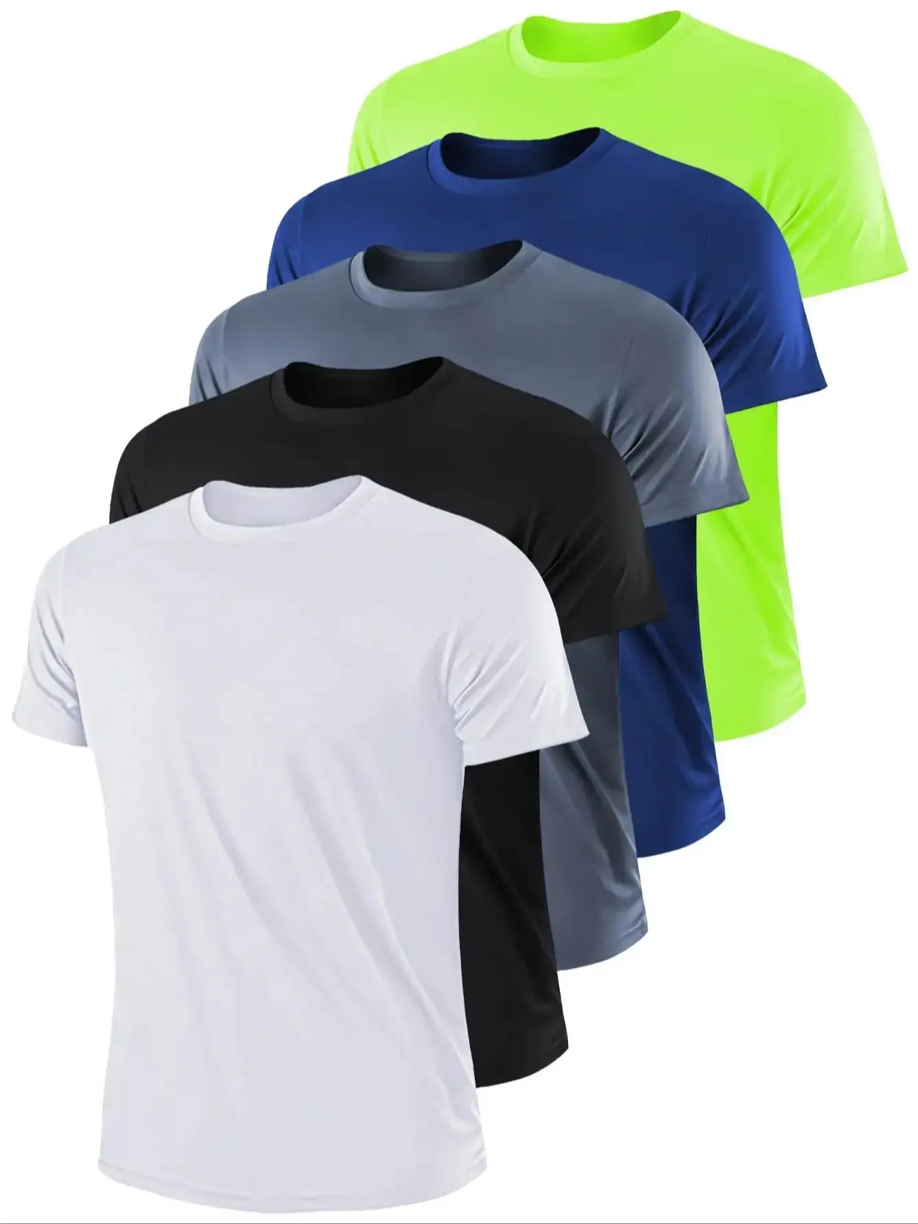 Ropa deportiva deportiva para hombre, camiseta informal con cuello redondo, sección delgada, secado rápido, transpirable, ciclismo, correr, manga corta, verano