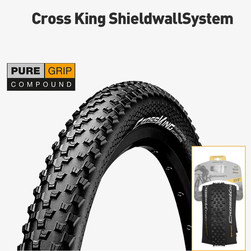 Neumático Plegable para Bicicleta de Montaña Cross King 27.5x2.0 29x2.0 MTB 29x2.3, Sistema ShieldWall 180TPI, Tubeless Ready