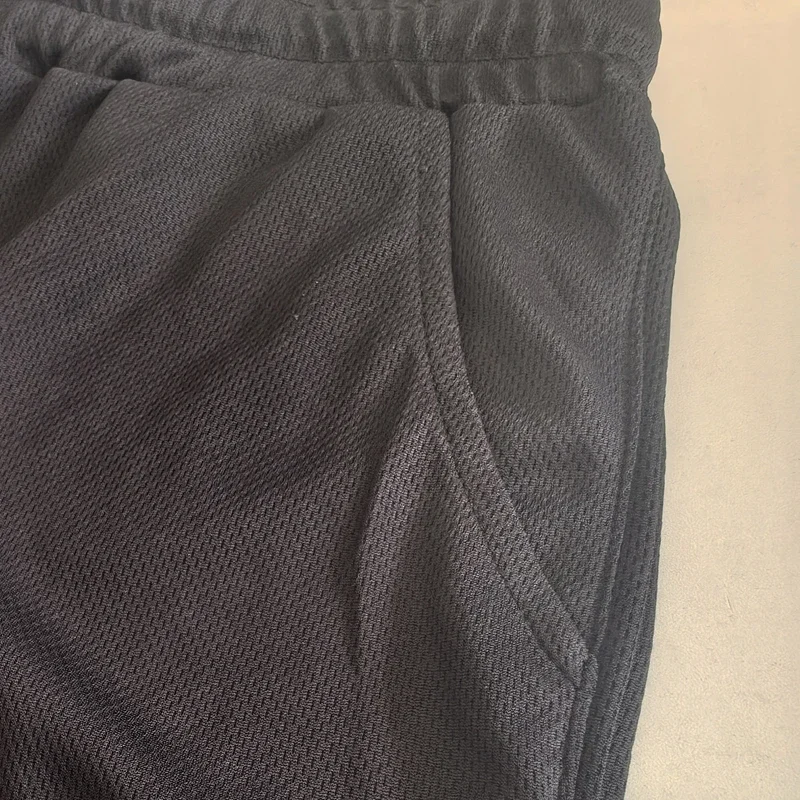 Pantalones Cortos Deportivos de Malla Fina para Verano, Transpirables, para Hombre, de Moda, para Entrenamiento Muscular, Pantalones de Tres Puntos, para Correr, Casuales