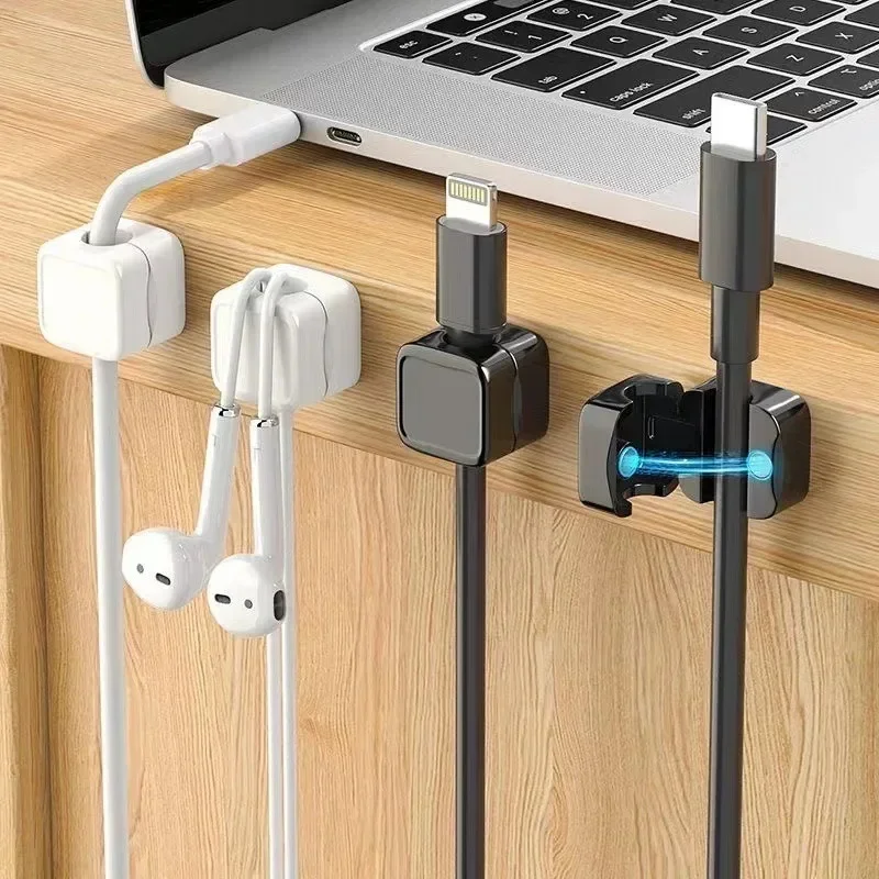 Clips Magnéticos para Cables (36/16/8/3 Piezas), Organizador de Cables Adhesivo, Sujetador de Cables Ajustable, Enrollador de Cables de Carga