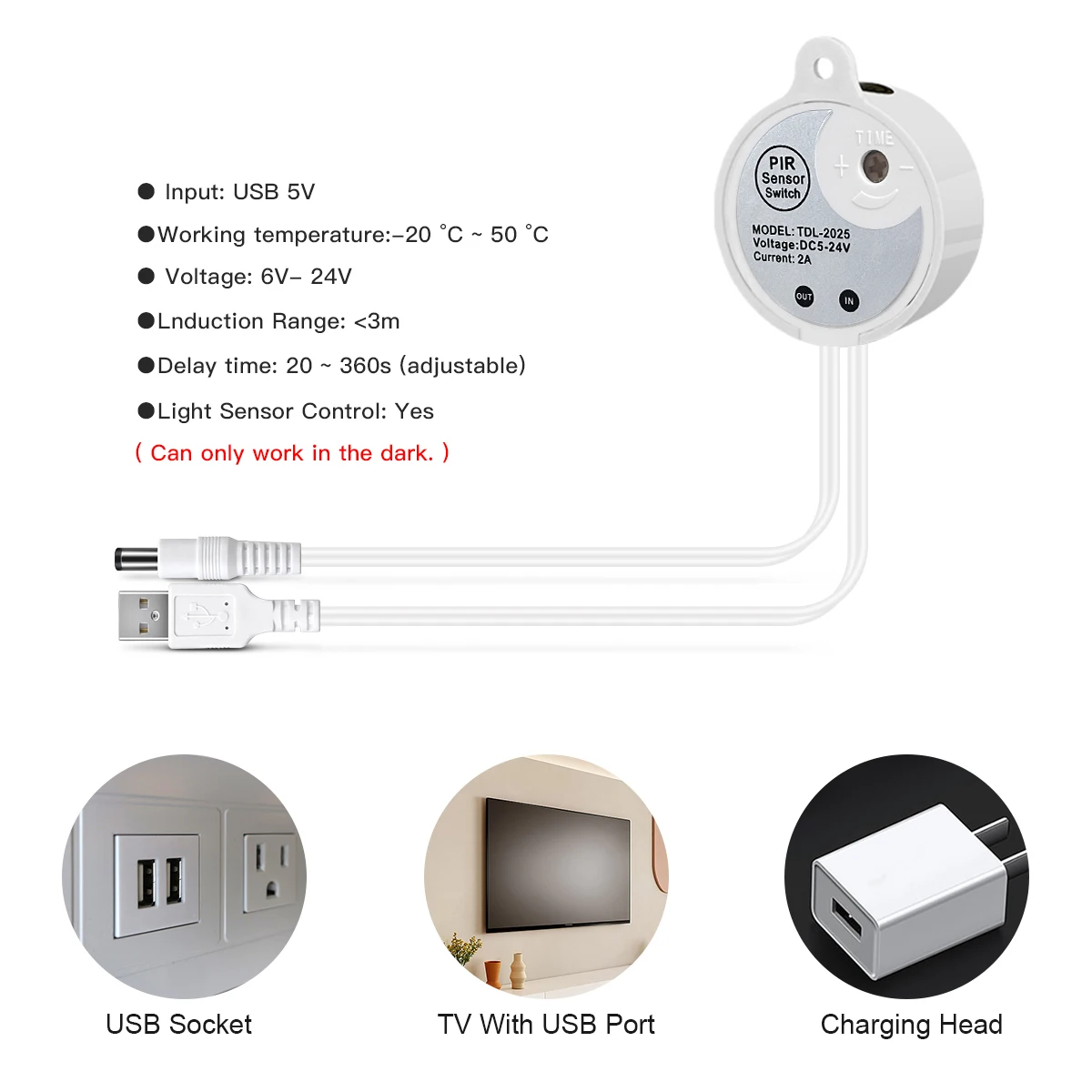 Sensor de movimiento PIR inteligente, tira de luces LED COB superbrillantes, luz de neón, encendido/apagado automático, 320leds/m, resistente al agua para cocina, escaleras, decoración de armario