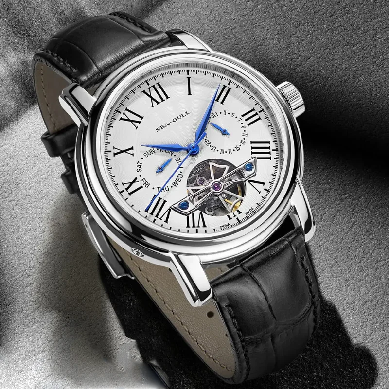Reloj de lujo SEAGULL para hombre, resistente al agua, con fecha, de acero inoxidable, mecánico, Reloj Hombre 2026 D819.622