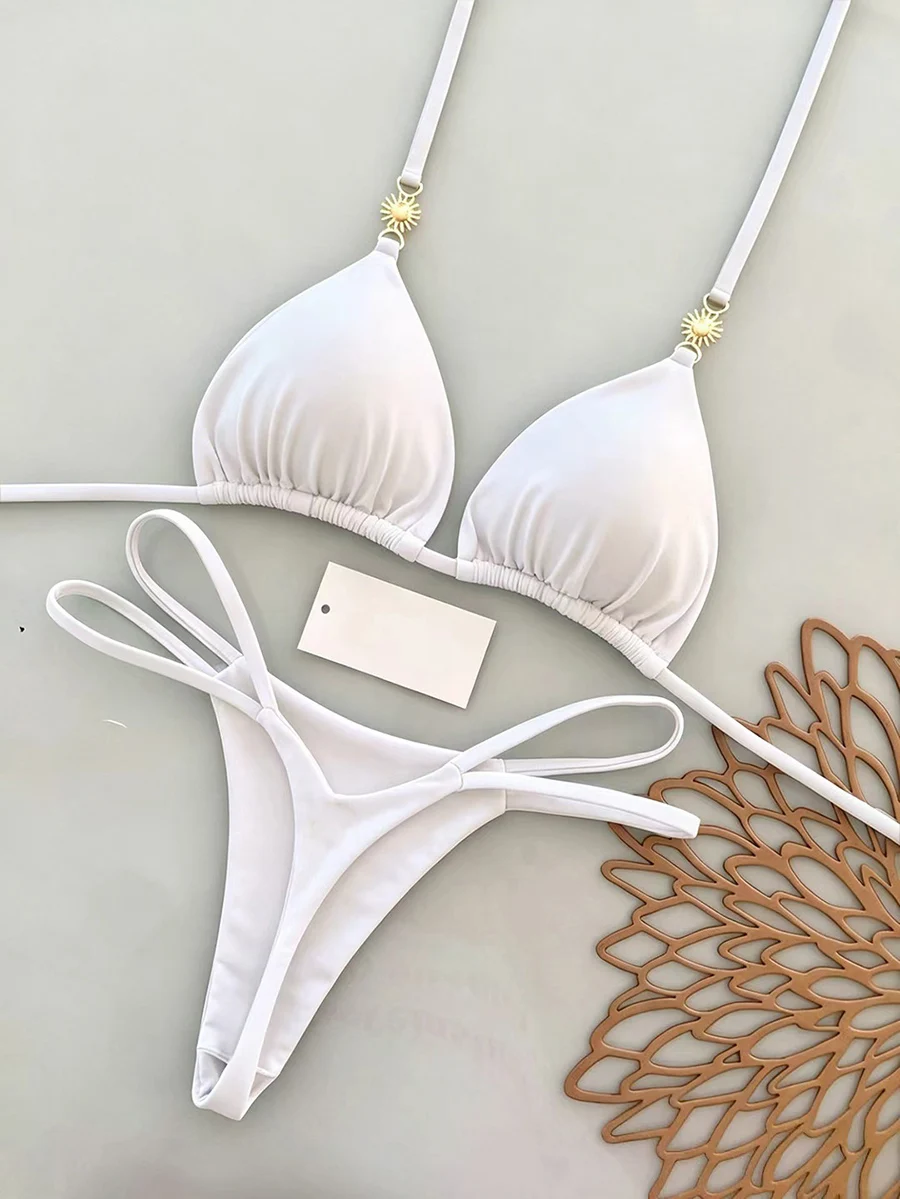 Micro Bikinis 2026, Traje de Baño Push-Up para Mujer, Traje de Baño Sexy, Conjunto de Bikini Brasileño, Tanga, Biquini, Traje de Baño Estampado Floral, Ropa de Playa