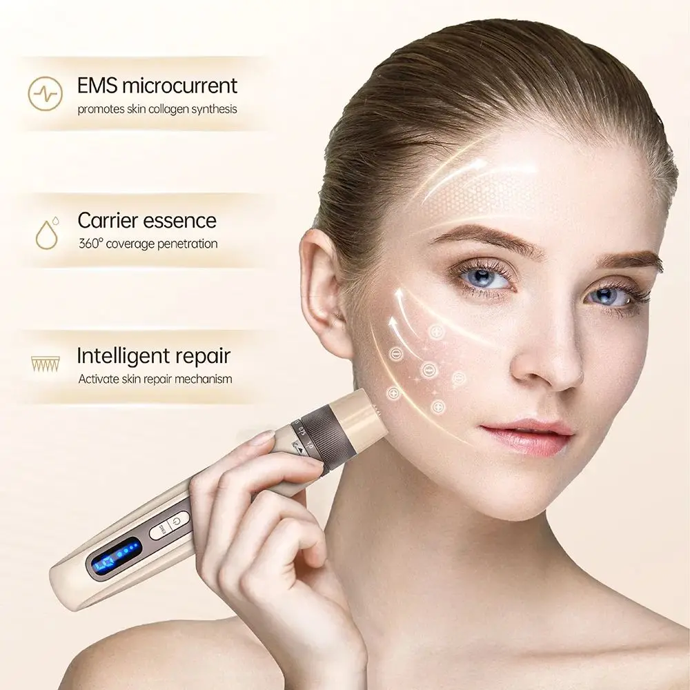 H5 Hydra Pen Derma Microneedle Pen 4-Pole EMS Microcurrent Mesotherapy - Con 30 Agujas Automáticas para Suero de Regalo