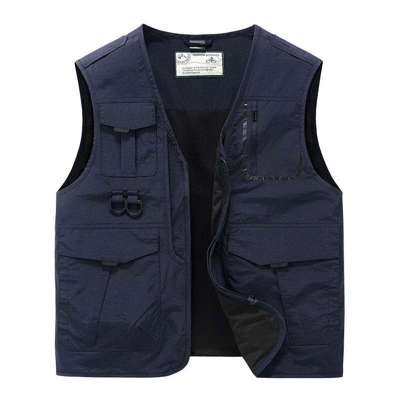 Nuevo chaleco funcional para hombre, corte holgado, talla grande, ropa de trabajo fina, fotografía con múltiples bolsillos, pesca, chaleco al aire libre para mí
