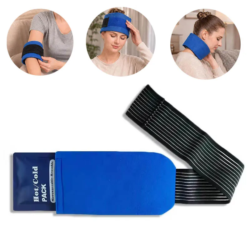Compresa de gel reutilizable, compresa fría suave, compresa fría y caliente ajustable para codo, pie, rodilla, muñeca, pierna, cuello, cuidado de la salud