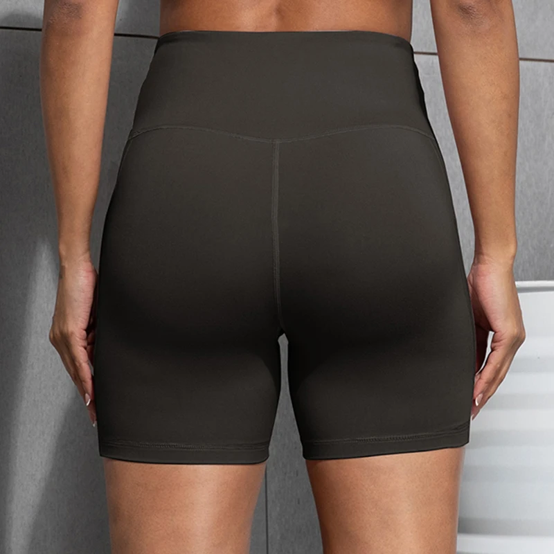 CHRLEISURE pantalones cortos de Yoga con bolsillos de cintura alta levantamiento de glúteos ciclismo ajustado elástico ajustado correr Fitness mujeres pantalones cortos ropa deportiva