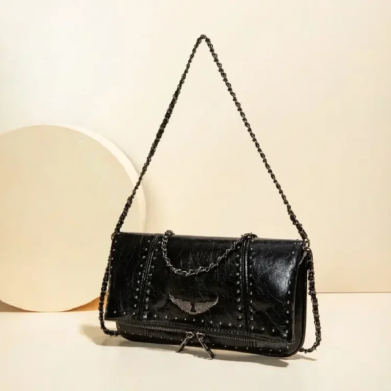 Bolso Bandolera de Lujo para Mujer 2026, de Cuero, Estilo Vintage Minimalista, de Gran Capacidad, Elegante y Duradero