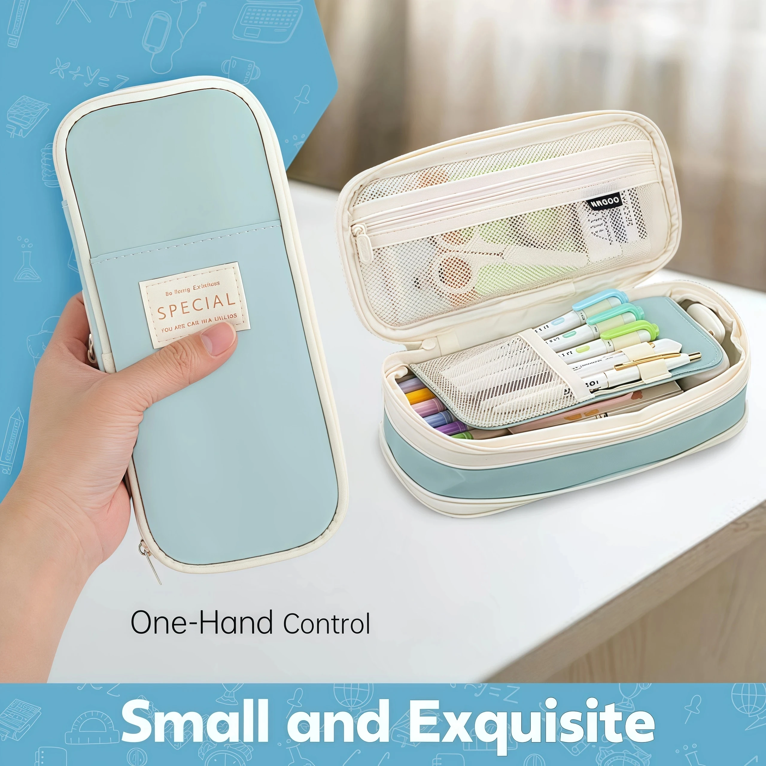 Estuche de Gran Capacidad para Lápices, Material Escolar, Bolsa de Almacenamiento para Oficina, Escritorio, Estudiantes, Niños, Caja para Lápices