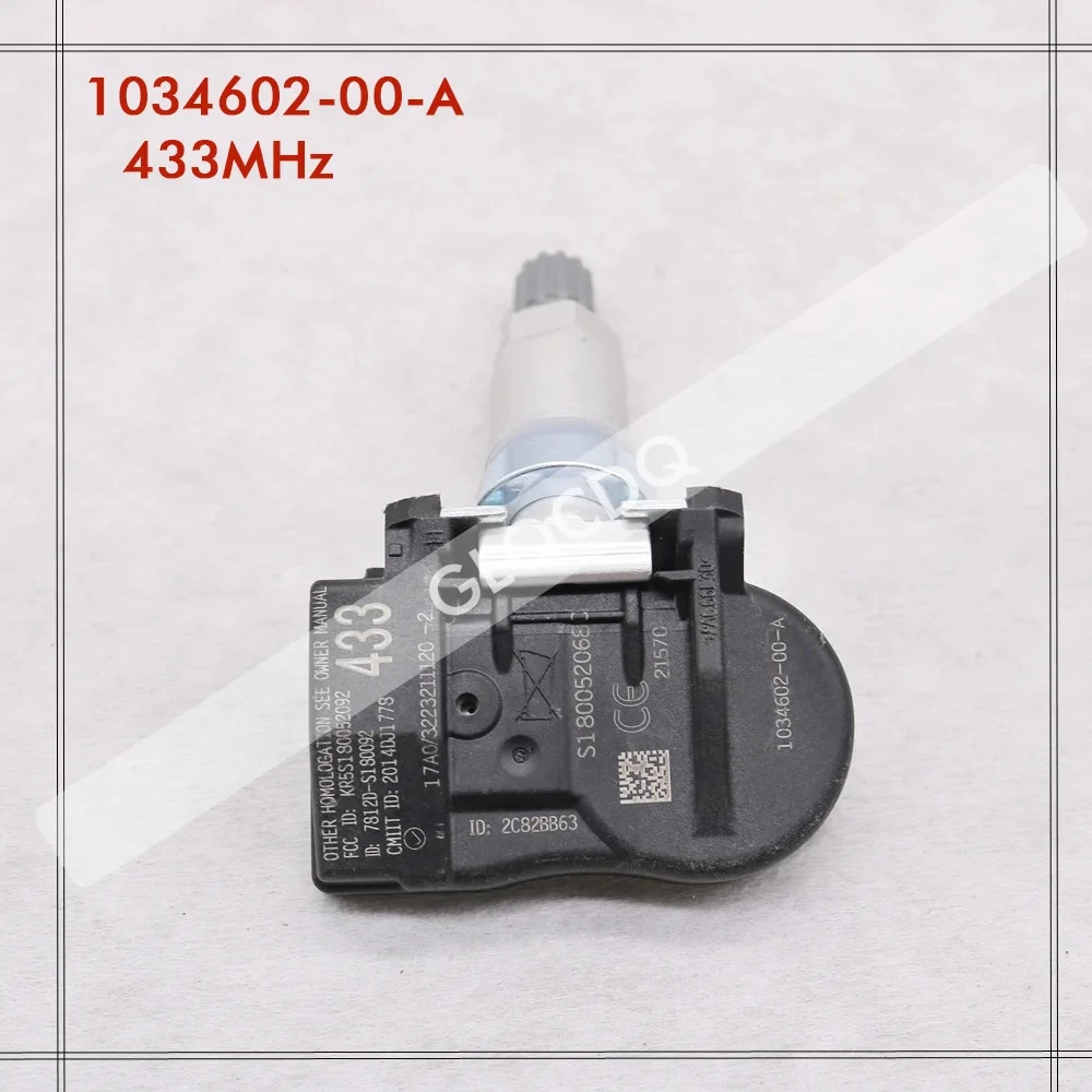 SENSOR de presión de aire de neumáticos, accesorio para Tesla modelo 3, modelo S, modelo X 433Mhz, 1034602-00-A, 1034602-00-C, 1074812-00-B, 4 unidades