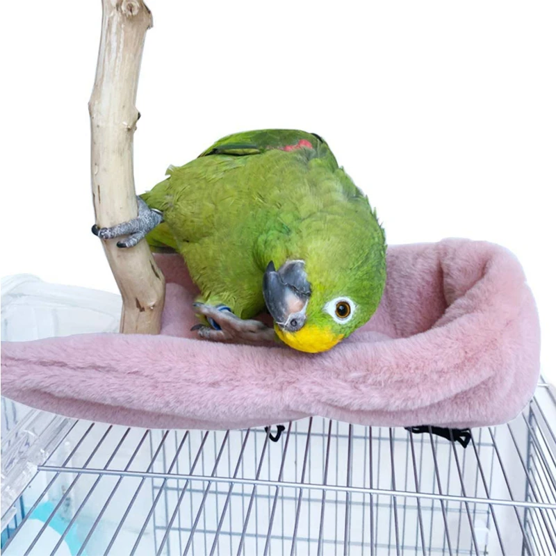 Manta cálida de invierno para pájaros, nido de esquina para loros, carpa colgante para animales pequeños, decoración de jaula para periquitos, cacatúas