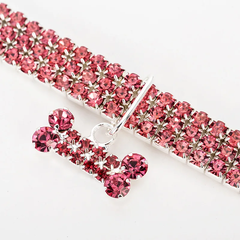 Collar para Cachorros y Perros, Joyería de Cristal con Pedrería, Ajustable, con Texto Grabado, para Chihuahua, GXQ08