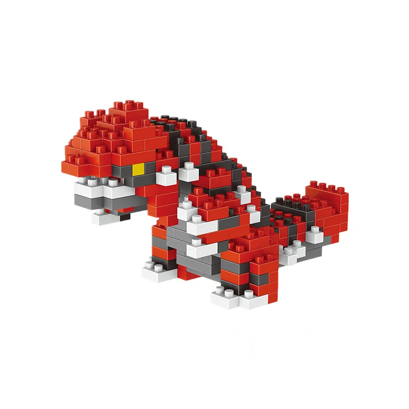 Bloques pequeños de Pokémon Nanoblock Charizard Kyogre Groudon Rayquaza, modelo educativo, juguetes gráficos para niños, juguetes de regalo de cumpleaños