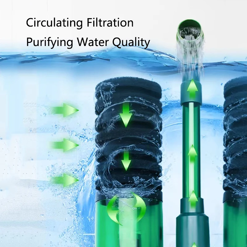 Esponja de filtro para acuario de doble uso, algodón bioquímico, filtración de acuario, accesorios de Biospong con caja de filtro extraíble