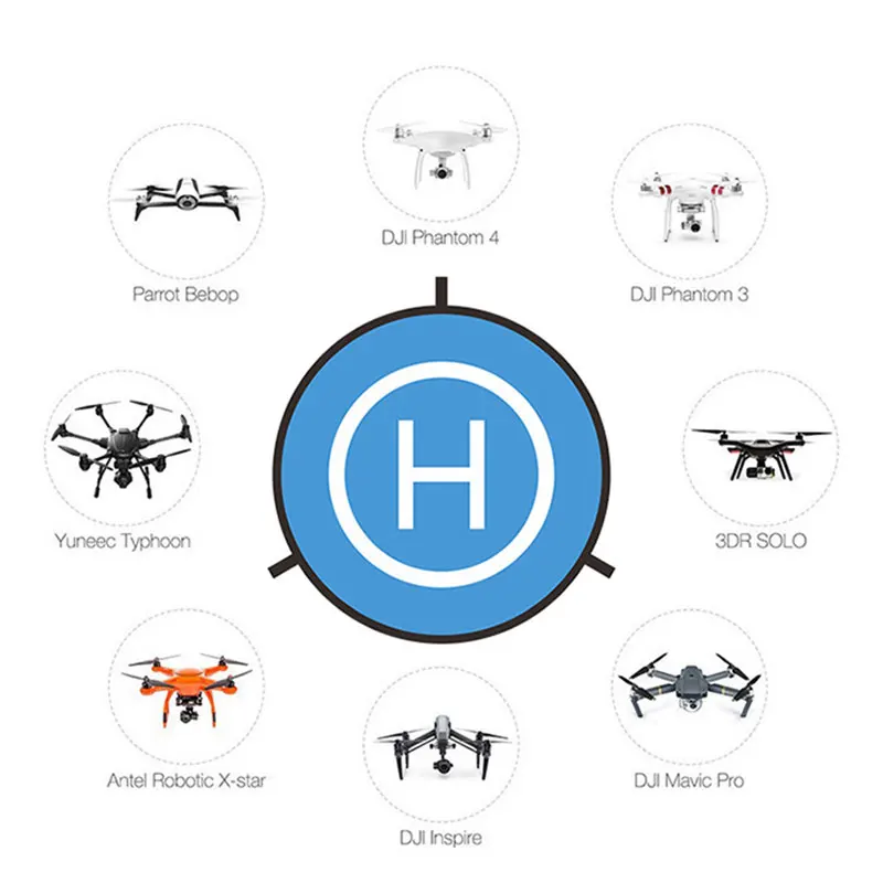Accesorios para cuadricópteros y drones de 55cm, almohadilla de aterrizaje plegable Universal de 75cm, alfombrilla para Dron RC, delantal de estacionamiento para cuadricóptero, delantal para césped, regalos