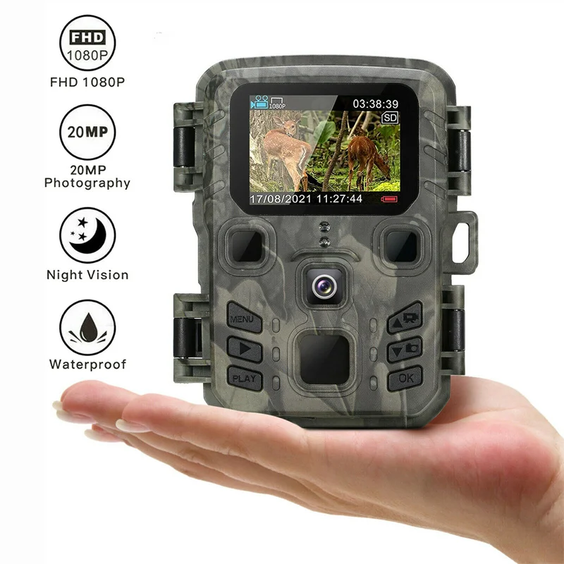 Cámara de Caza Inalámbrica Suntekcam 20MP 1080P, Visión Nocturna, Resistente al Agua IP65, Mini301 para Fauna Silvestre