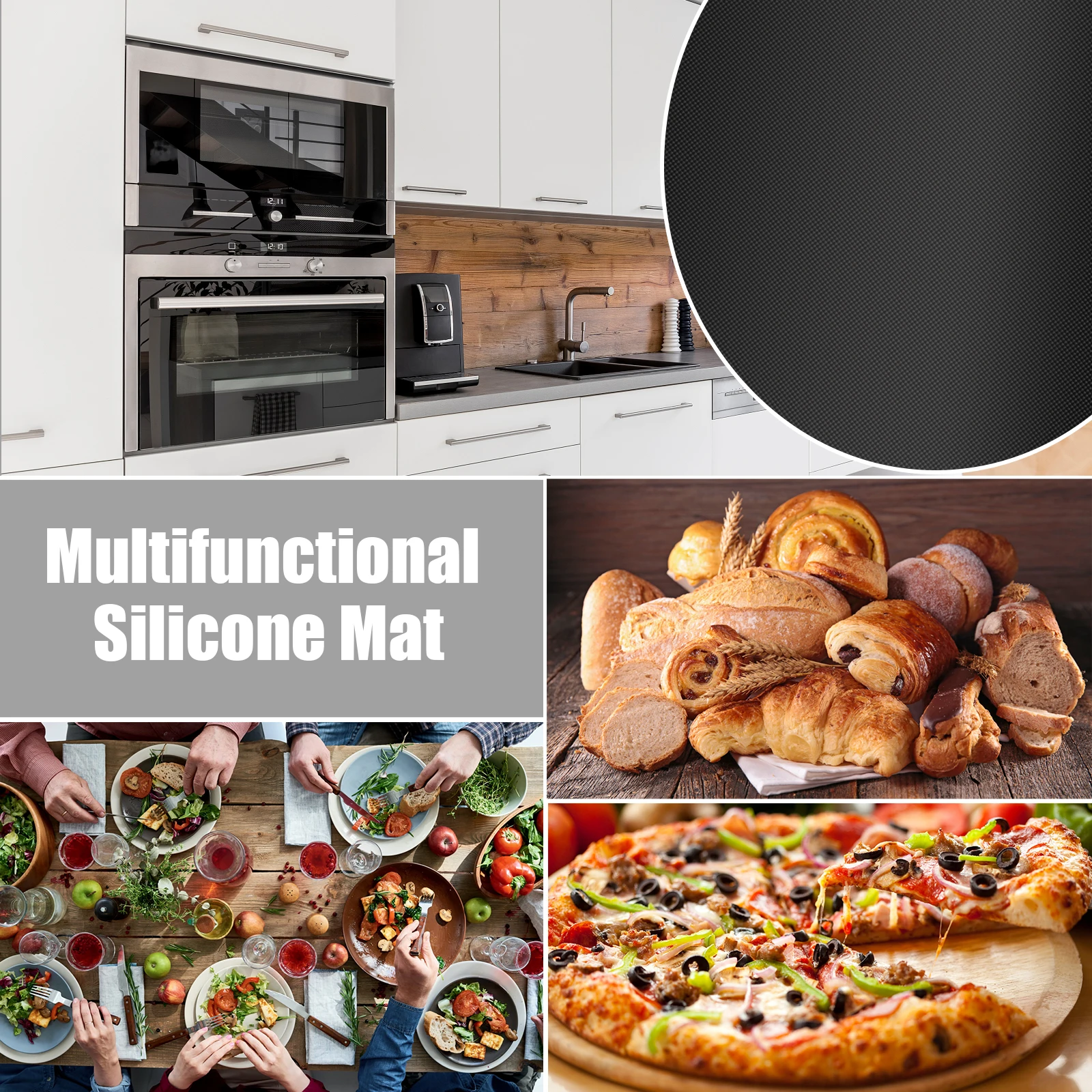 Estera protectora para placa de inducción, cubierta de silicona para cocina de inducción, resistente al calor e impermeable, evita arañazos y quemaduras