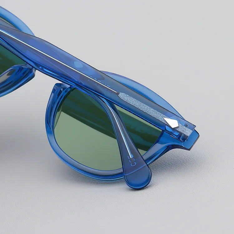 Gafas de Sol Lemtosh para Hombre, Estilo Johnny Depp, Polarizadas, para Mujer, Protección Solar, Marca de Lujo, Montura Vintage de Acetato