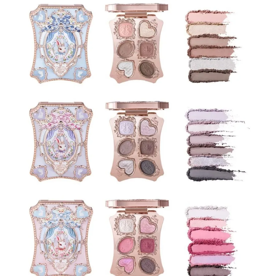Paleta de Sombras de Ojos Flower Knows Garden, Mate y Perlada, Seis Colores Finos, Contorno, Larga Duración, Maquillaje Brillante