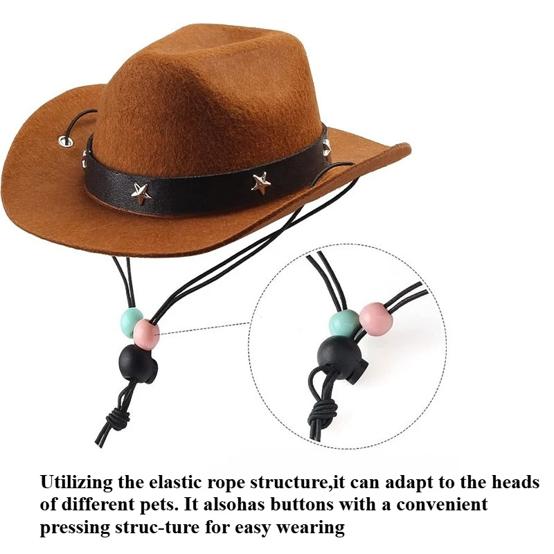 1 Juego de sombrero de vaquero para perros y gatos, pañuelo y bufanda, accesorios occidentales para gatos, perros, fiesta, Festival, uso diario