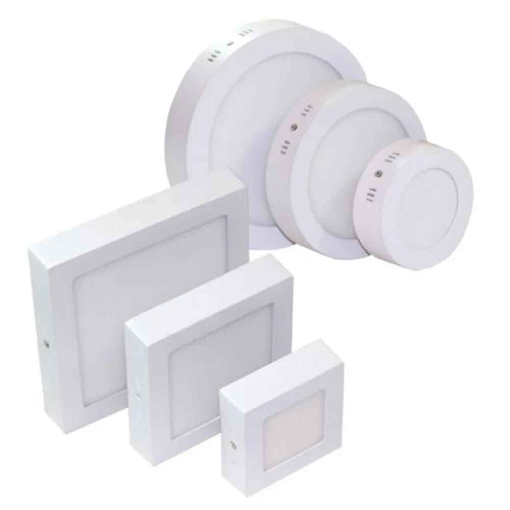 Luz de techo cuadrada LED de superficie 9W 15W 25W Panel de luz LED abajo con controlador AC85-265V AC110V/220V luz LED interior