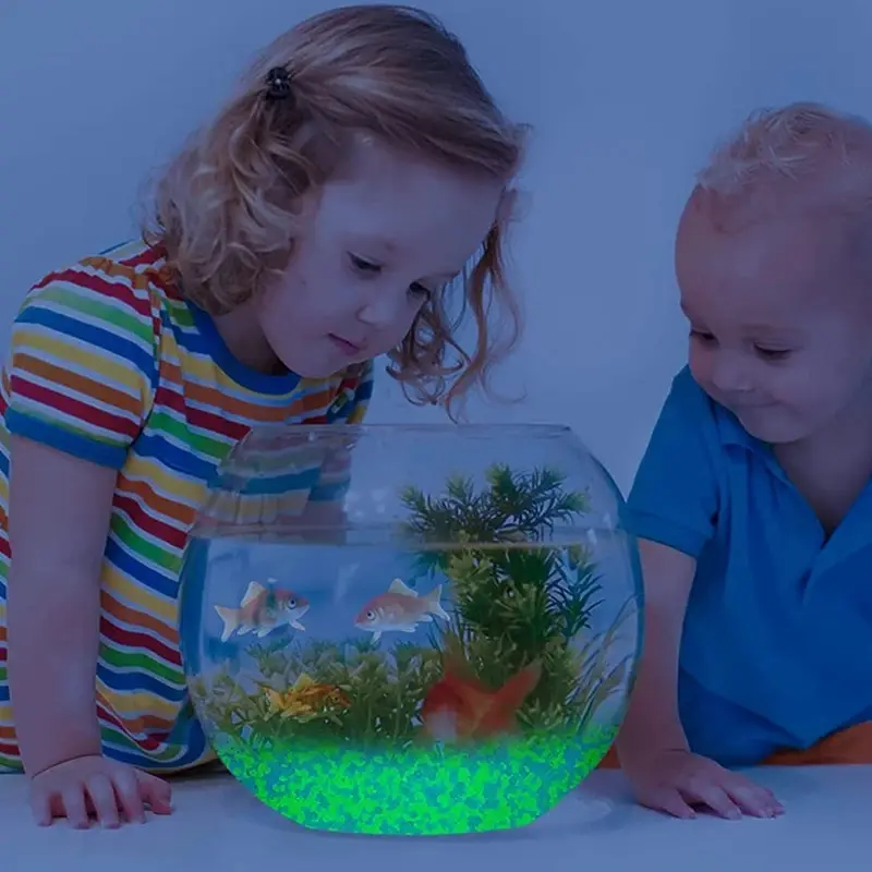 1000 Uds. De arena luminosa de 3-5mm que brilla en la oscuridad, guijarros de piedra para el hogar, jardín, patio, camino al aire libre, decoraciones para césped, pecera, decoración de acuario
