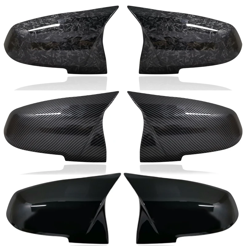 Tapa de cubierta de espejo retrovisor negro de carbono para BMW Serie 1, 2, 3, 4 X M, 220i, 328i, 420i, F20, F21, F22, F23, F30, F32, F33, F36, X1, 2 piezas