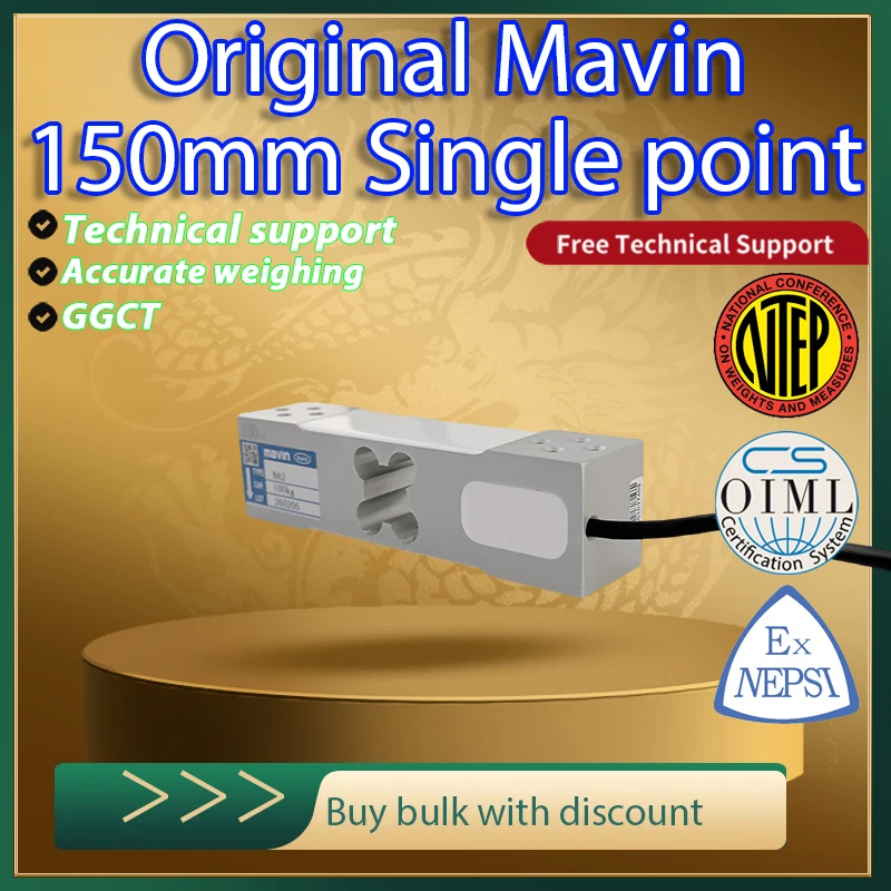 Sensor de Pesaje de Alta Precisión MAVIN ZZPH2 2.0mV/V, Celda de Carga de Viga Paralela de Aluminio para Báscula Electrónica de Banco 60-500kg