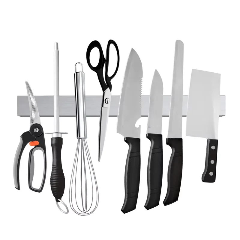 LMETJMA-tira magnética profesional para cuchillos, soporte magnético para cuchillos de acero inoxidable, barra para cuchillos de cocina 30 40 50 cm JT333