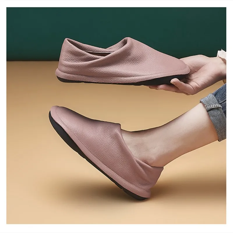 Zapatos de Cuero para Mujer, Piel de Vacuno de Primera Calidad, Estilo 2026, Zapatos Planos, Zapatos de Trabajo Cómodos para Mujer