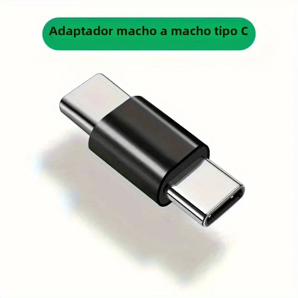 Adaptador USB C macho a macho, extensor de acoplador USB tipo C compatible con PD, 5Gbps, para Thunderbolt 4/3, MacBook Pro/Air, computadora portátil, teléfonos