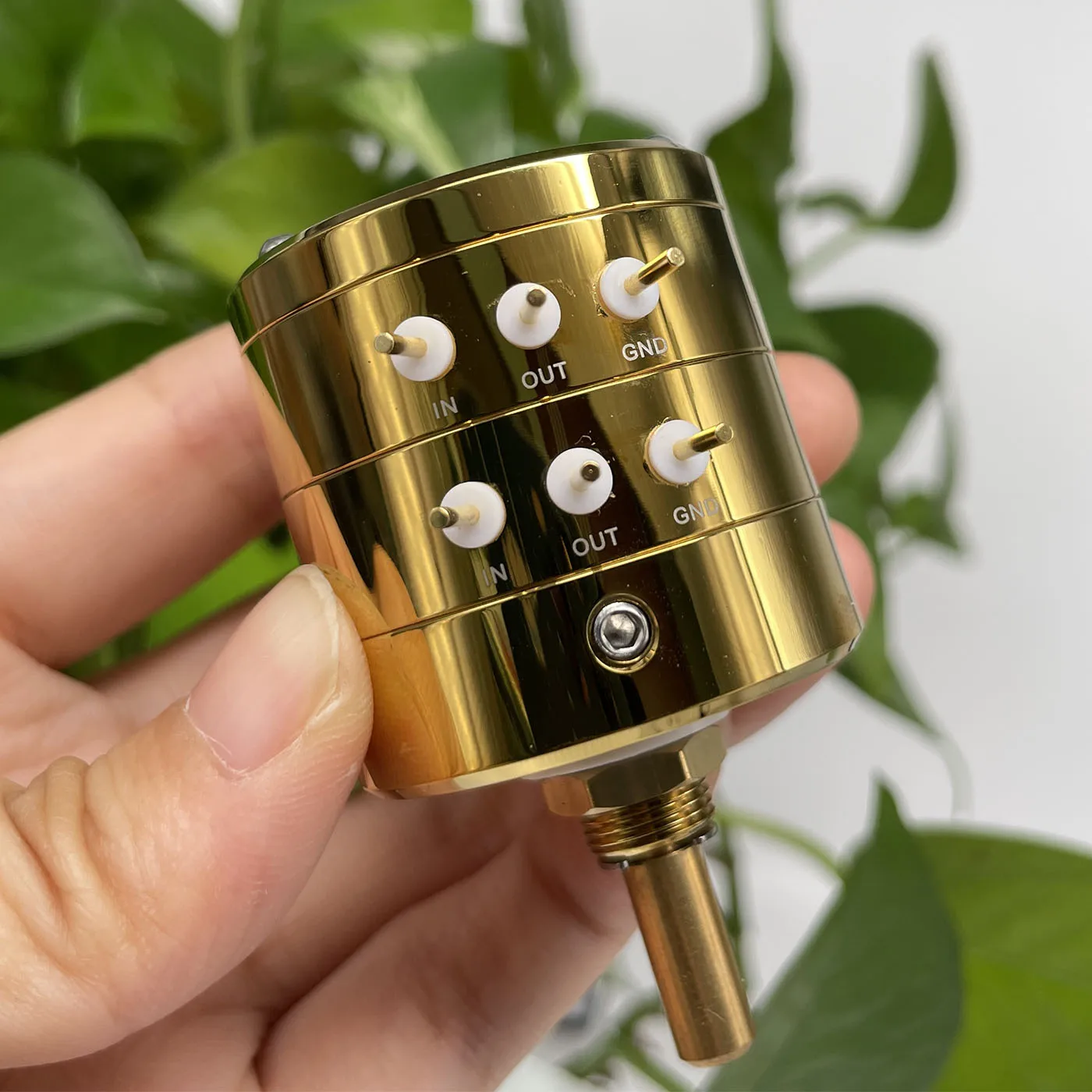 1 unidad EIZZ estéreo de 2 canales 10K 25K 50K 100K 250K potenciómetro de volumen de 24 pasos atenuador de Audio escalonado LOG para Audio Hifi DIY