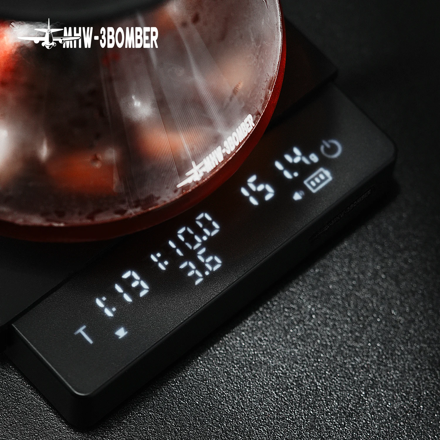 Báscula Digital para café de cocina de MHW-3BOMBER, báscula electrónica para Espresso recargable cíclica de alta precisión, accesorios para Barista en el hogar