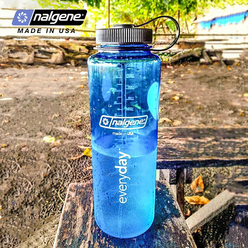 Botella de Agua Nalgene de Boca Ancha de 1500 ml, Gran Capacidad, Tritan, para Deportes al Aire Libre, 1.5 L, a Prueba de Fugas, para Camping y Senderismo, Duradera y Segura