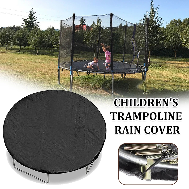 Cubierta para Trampolín de 6 a 16 Pies. Cubierta Protectora Redonda para Trampolín, Protección Contra Nieve y Sol para Exteriores