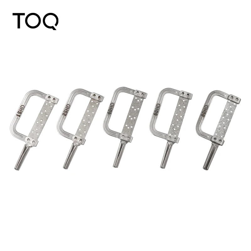 Hojas de sierra de mano de ortodoncia Dental 15/25/40/60HD para reducción 4:1/1:1, pelado interproximal, contraángulo de baja velocidad
