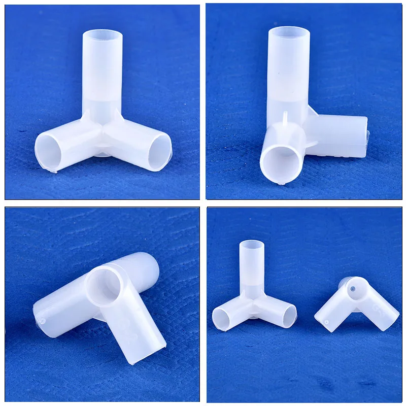 Conector de soporte para plantas de 9,8mm de diámetro interior, adaptador de tubo de junta en T de cuatro vías, accesorios para armario, estante DIY, decoraciones para patio y jardín, 2-30 Uds.