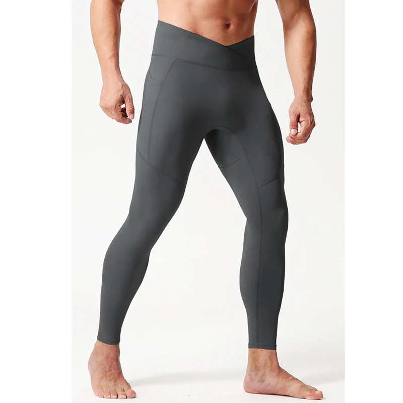 Verano primavera otoño hombres mallas para correr gimnasio pantalones de bolsillo masculino baloncesto fútbol Fitness ejercicio deporte mallas largas 24