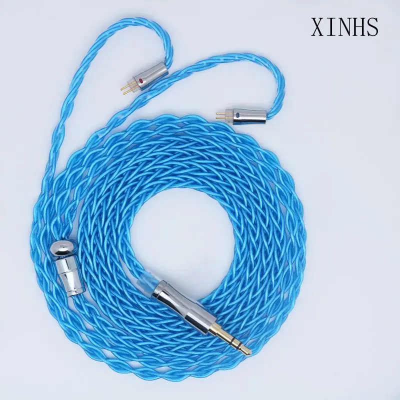 XINHS-auriculares de cobre y grafeno, 8 núcleos, 7N, cristal único, actualización de IEM, Cable MMCX/0.78MM2Pin para SeeAudio brave RB