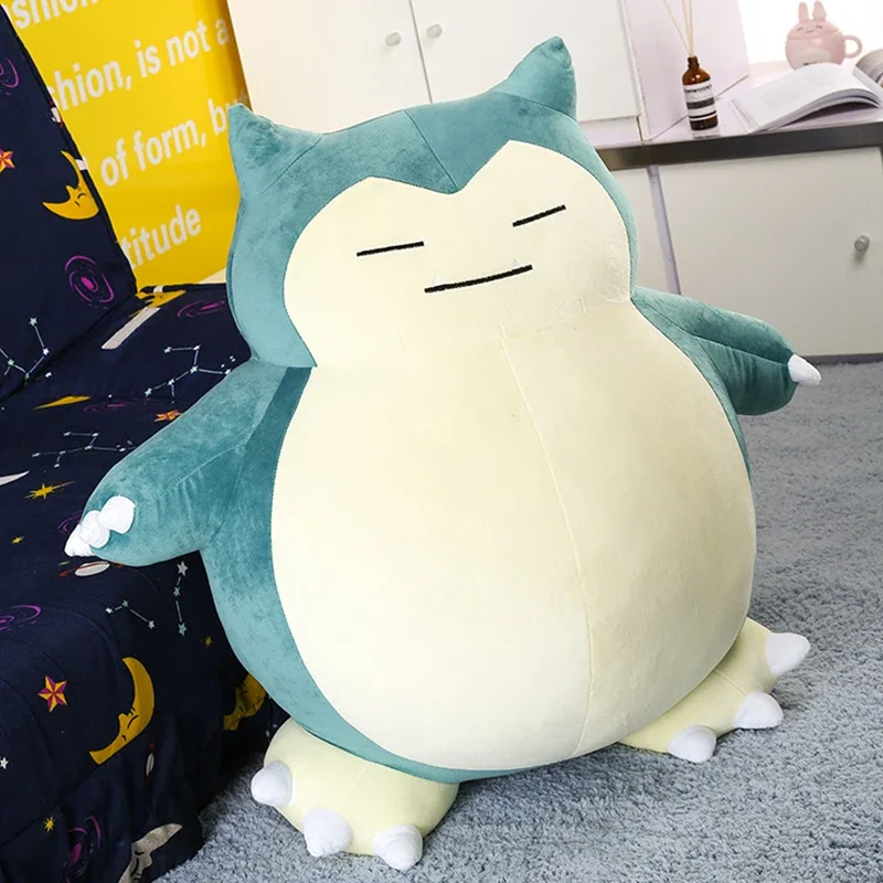 Juguetes de peluche de Pokémon Snorlax de 30cm, muñeco de peluche de monstruo de anime japonés, muñeco de peluche suave, regalo de cumpleaños para niñas