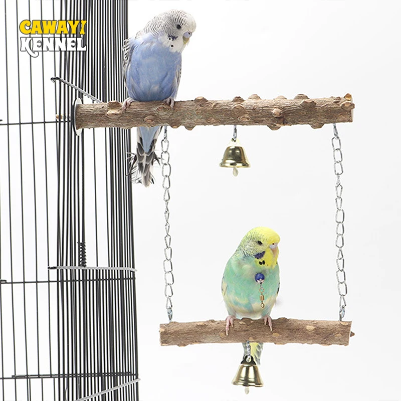 Soporte para loro de madera de pimienta, juguete de doble capa para pájaro, piel de tigre, garra, pico de molienda, soporte para jaula de pájaros, accesorios