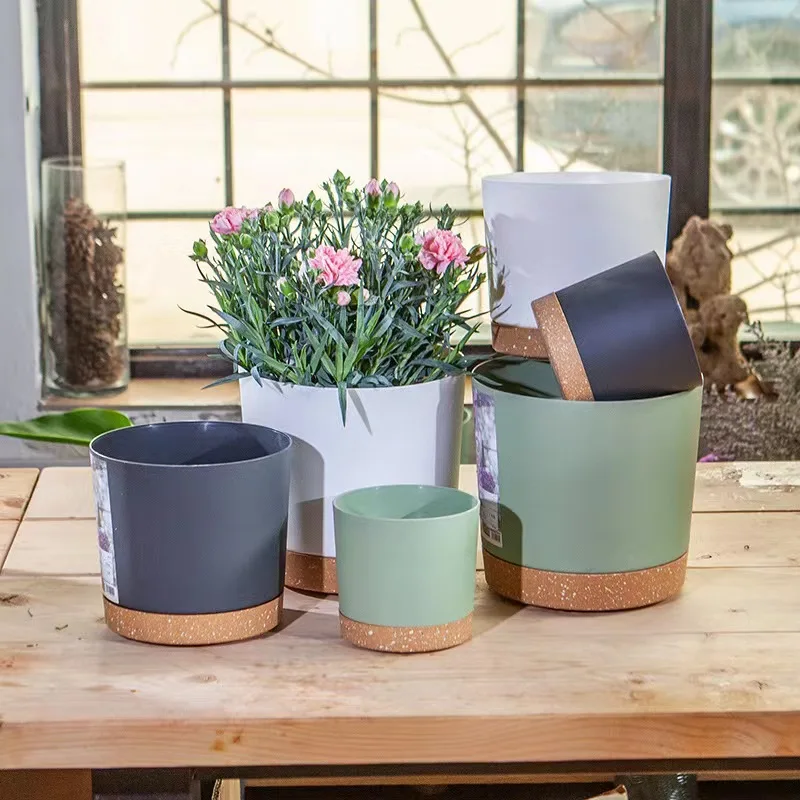 Macetas, Macetas Grandes y Ligeras para Plantas de Interior y Exterior, Macetas Grandes de Plástico con Drenaje