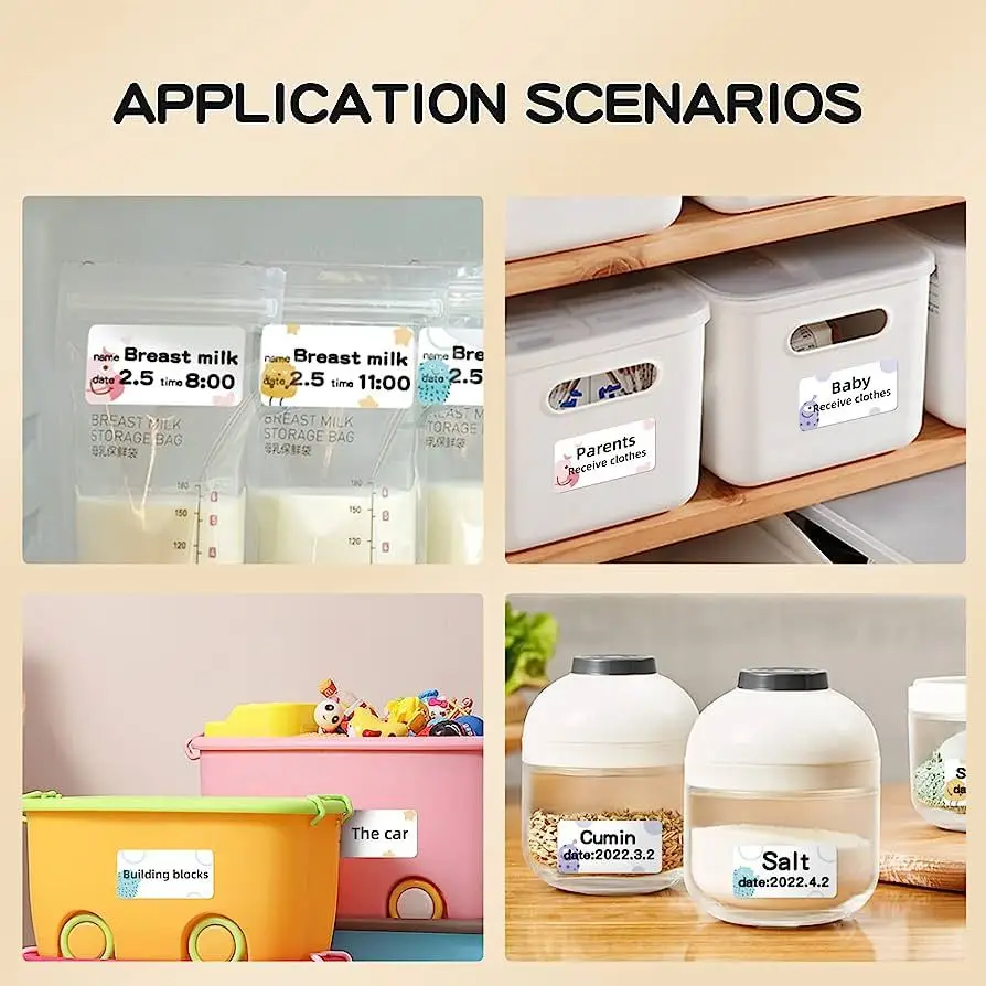 NIIMBOT B21/B203/B3S máquina de etiquetas de colores papel de impresión etiqueta autoadhesiva impermeable resistente al aceite etiqueta resistente al desgarro