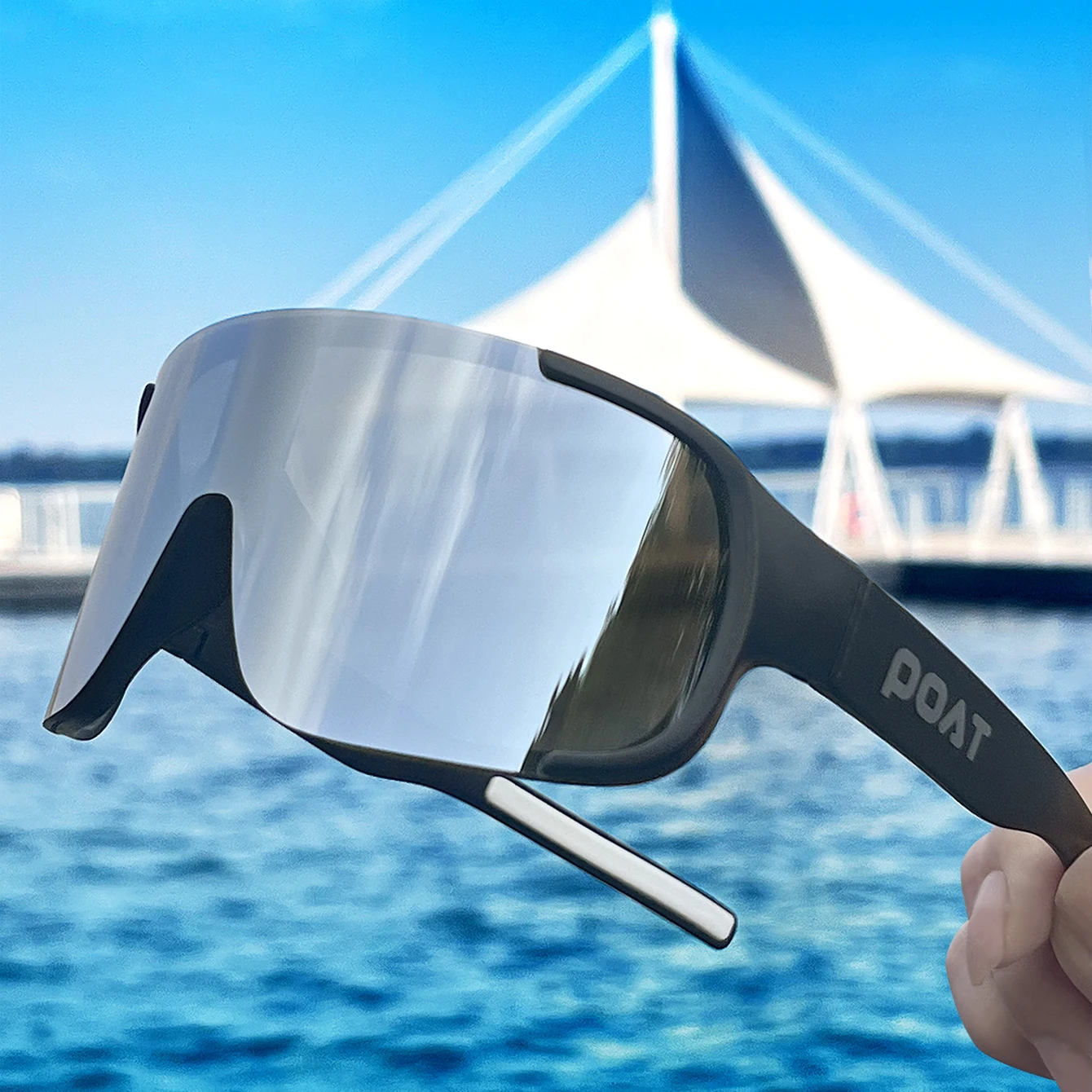 Gafas de Sol Deportivas POAT UV400 para Ciclismo, Hombres y Mujeres, Resistentes al Viento, para Bicicleta de Montaña, Pesca y Actividades al Aire Libre